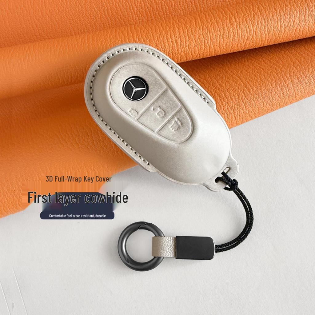 Genuine Leather Key Cover for New Mercedes C200L GLC260L A180L E300L