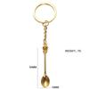 Silver Color Pendant Jewelry Gift Ornaments Trinkets Key Ring Spoon Keychain Metal Key Chain
