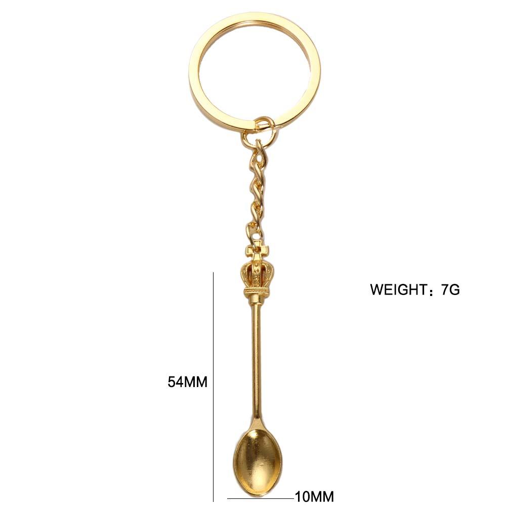 Silver Color Pendant Jewelry Gift Ornaments Trinkets Key Ring Spoon Keychain Metal Key Chain