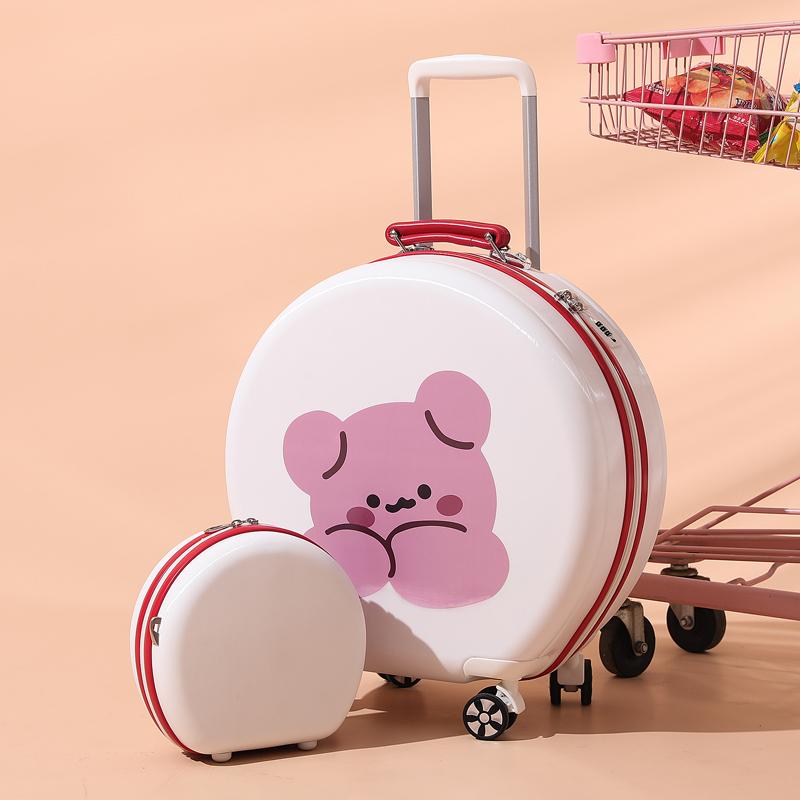 18''bære koffert på hjul Avrundet vogn Bagasjesett Jenteveske Cartoon Kid Reisebagasje Tilpasset Kina fabrikkbagasje