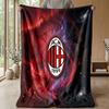 AC Milan Theme Blanket Soft Flannel Blanket Plush Throw Blanket Cozy Sofa Bed Blanket for Home Decor
