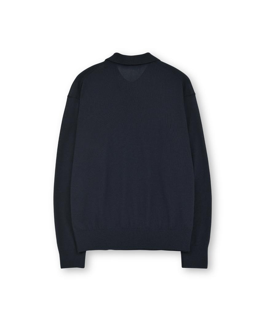 Beulaunyadeu Knit Pique Shirt, Dark Navy
