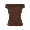 LANGZI Sophisticated Slim-Fit Sleeveless Straight Neck Top