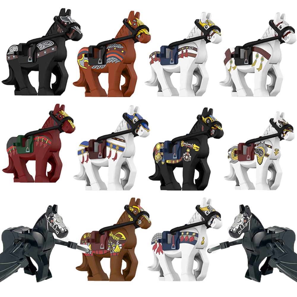 Medieval Zoo Building Blocks Character Accessories Mounts Animals Deer Elephants Camels Wolves Warhorses Bricks Toy Gifts K080