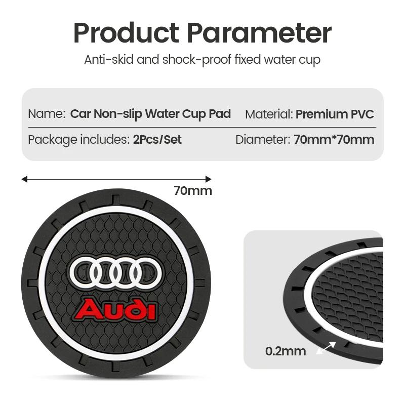 2026 Car Coaster Water Cup Bottle Holder Anti-slip Pad Mat Silica Gel Waterproof For 4UYUE A1 A2 A3 A4 A5 A6 A7 A8 Q1 Q2 Q3 Q4 Q5 Q6 S