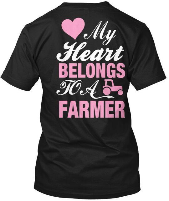 

Farmer Wifegirlfriend Apparel - My Heart Belongs To A T-Shirt M