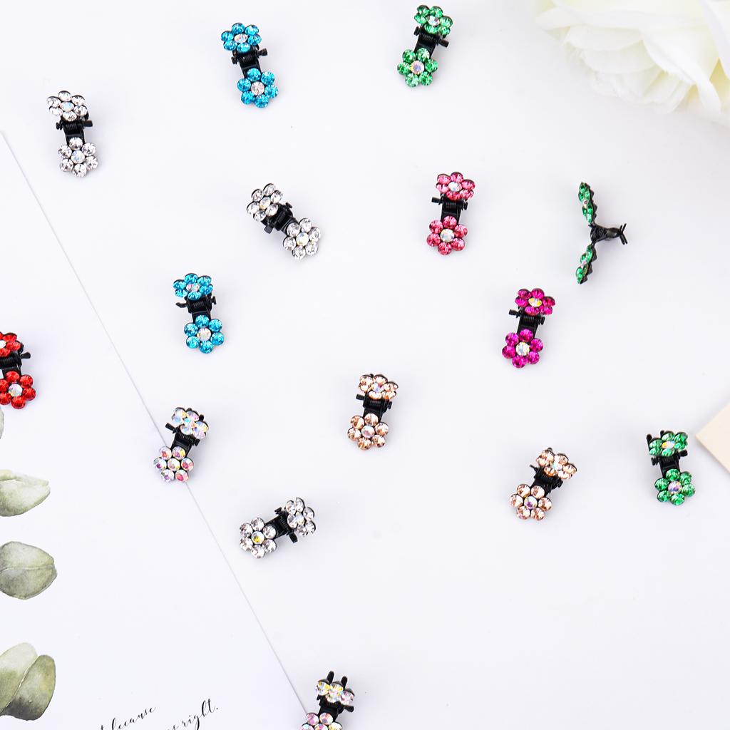 20Pcs Little Baby Girls HairBangs Mini Hair Claw Clip Hair Pin Rhinestone Hair Accessories Clips for Girls,Teens, Kids, Toddlers