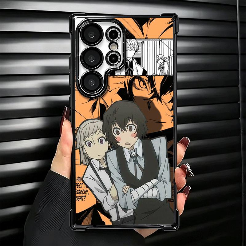 Bungo Stray Dogs Manga Plating Phone Case For Samsung Galaxy S24 S25 FE S26 Edge S23 Ultra S22 S21 Plus S20 Anti-Fall Airabag Co