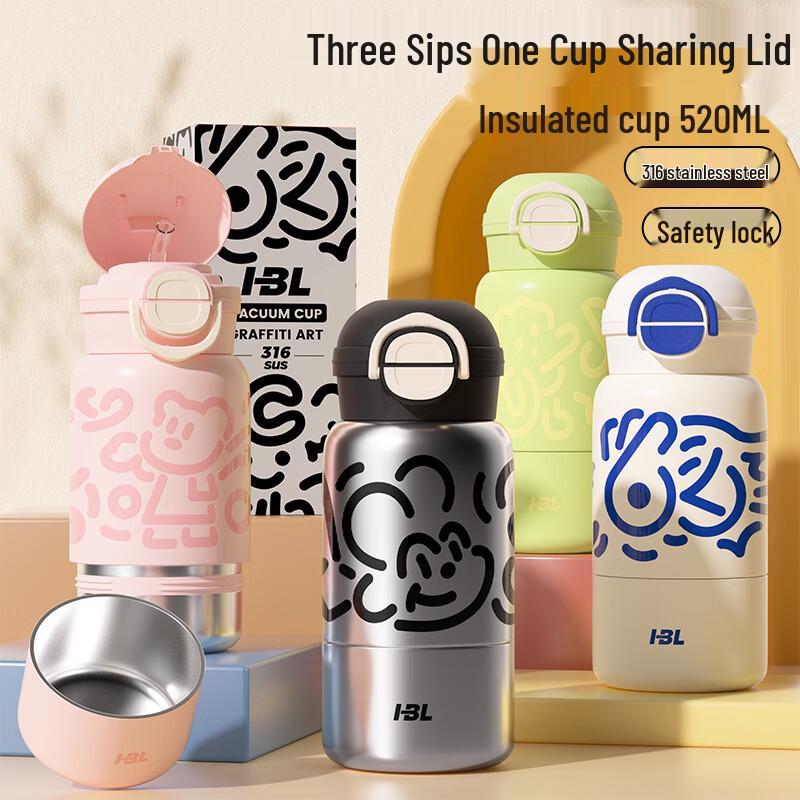 Changbaosen Kids 3-in-1 Stainless Steel Thermos Bottle