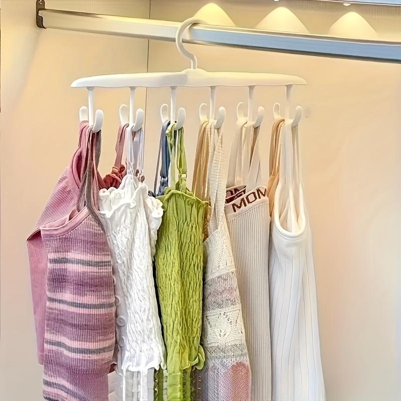 Space-Saving 12-Hook Rotating Clothes Rack,Ideal for Ties, Underwear, Vests,Skirts, Portable Storage Organizer for Dorms
