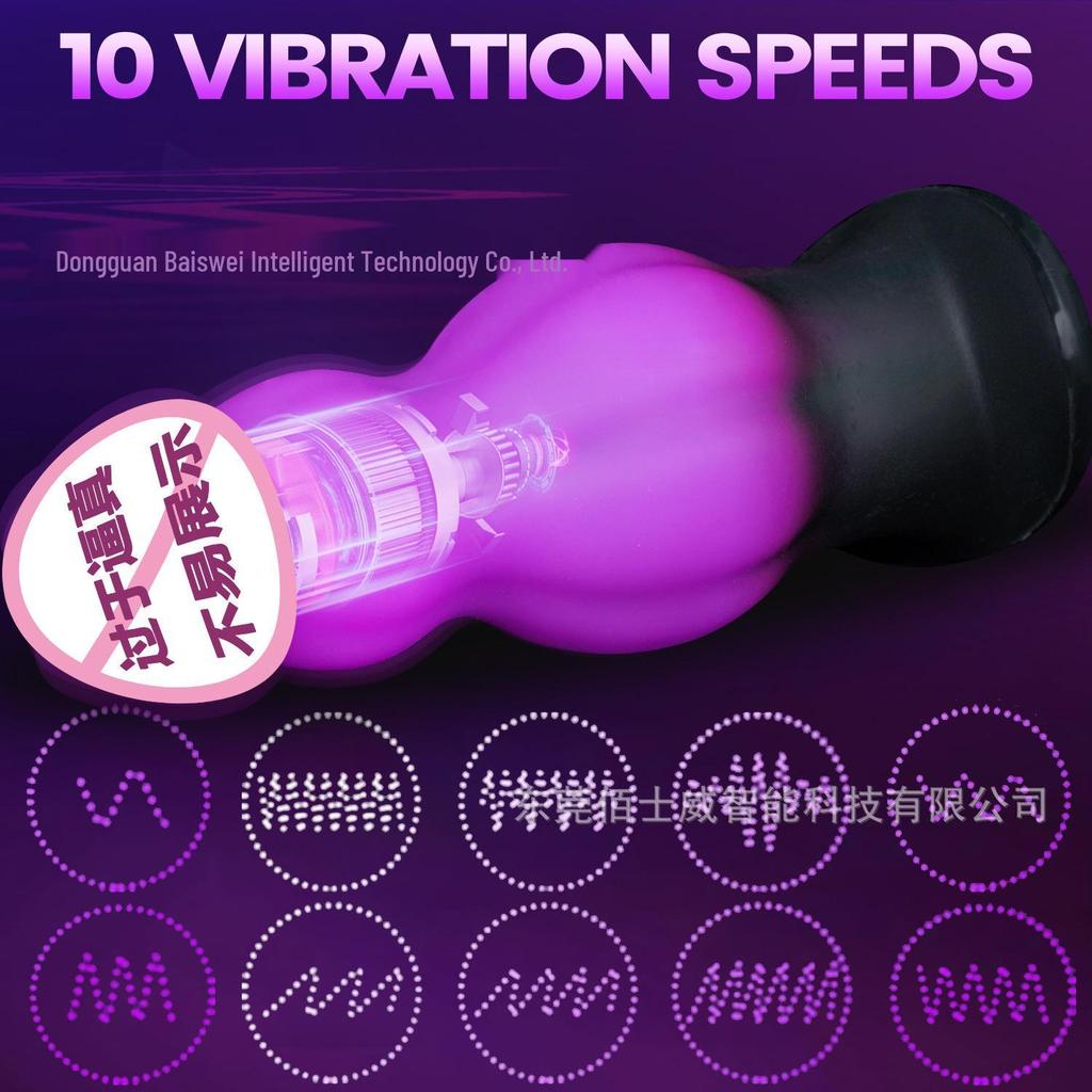 Silicone Vibrating Animal Shape Dog Knot Anal Plug for Men, Women, and LGBTQ+ Adults