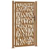 VidaXL Porte de jardin acier résistant aux intempéries design tracés, porte de clôture, porte extérieure, porte en métal, 4100987