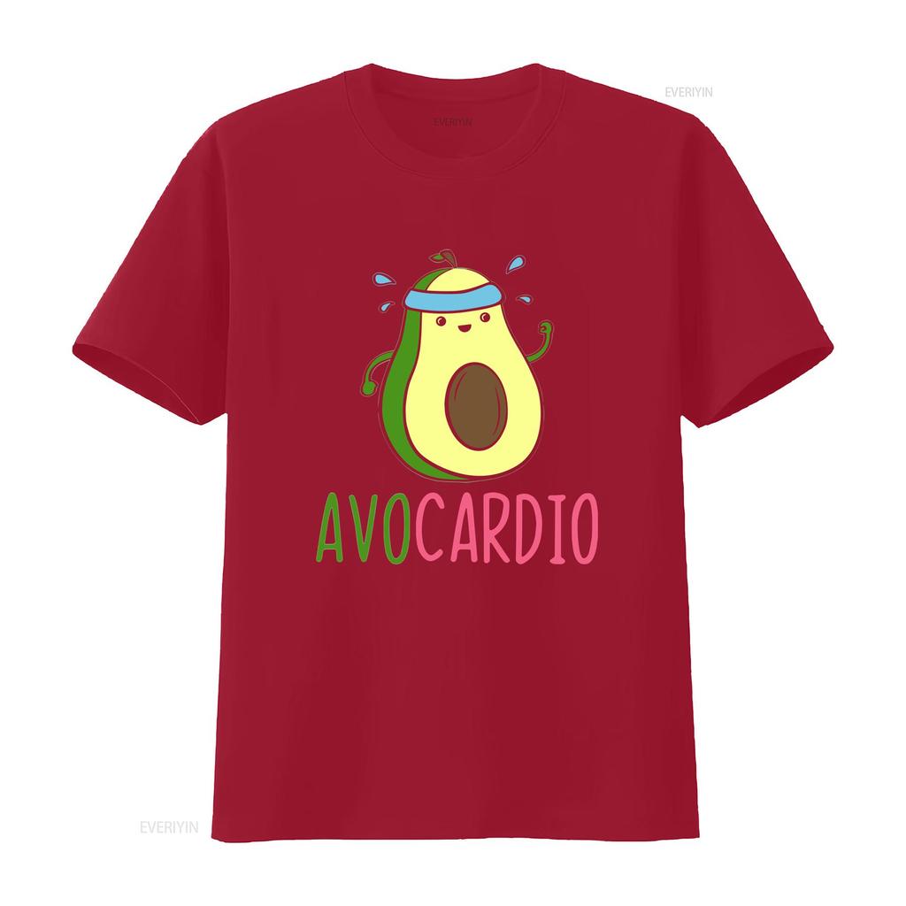 Avocardio Gym Workout Avocado Avo Cardio T Shirt Baggy Boyfriend 2320 Vintage Washed Comfortable Casual Fashion Stylish