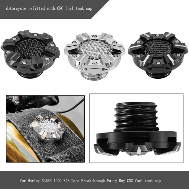 Aluminum Motorcycle Fuel-Gas Tank Oil Cap for XL883 1200 X48 Dana Breakthrough Fatty Boy Motorbike Repairing Accessories