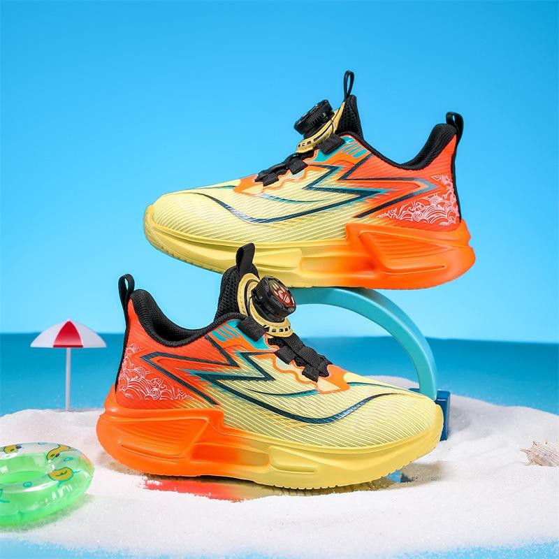 Boys shoes 2025 summer new breathable mesh non-slip wear-resistant lightweight student running shoes children's sports shoes