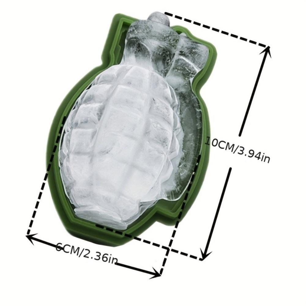 1 Silicone Grenade-Shaped Ice Mold, DIY Ice Cube Mold for Home Parties and Bars