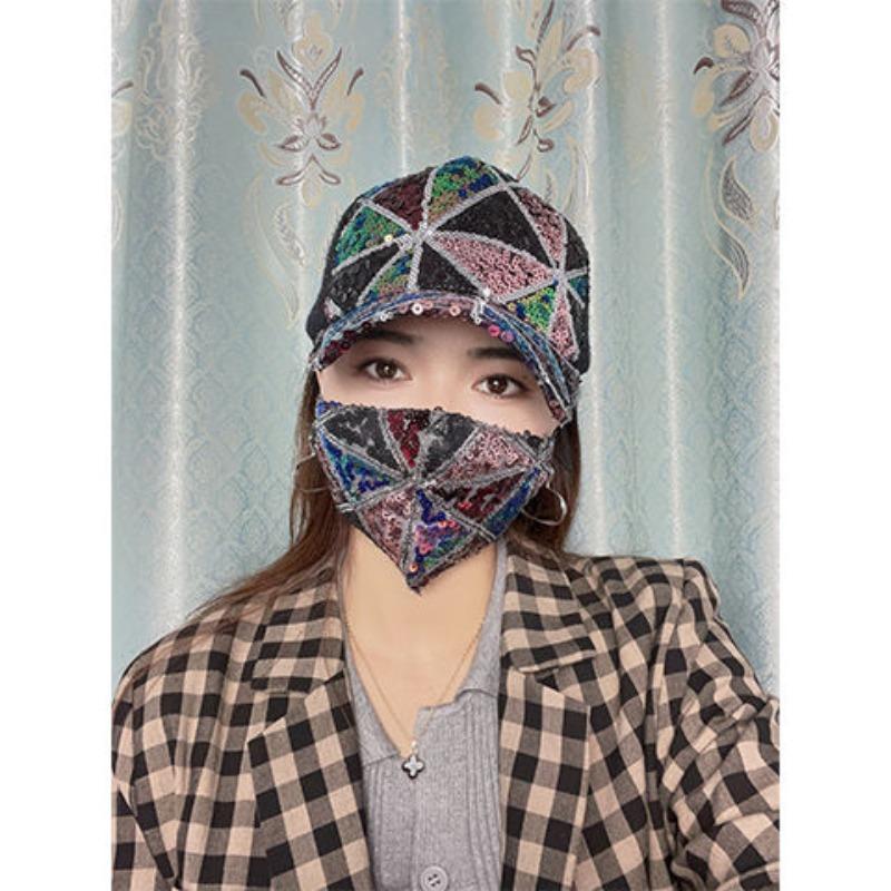 Sunscreen Sunshade Duck Tongue Hat New Versatile Breathable Sequin Baseball Casual Hat for Men and Women In Spring and Summer
