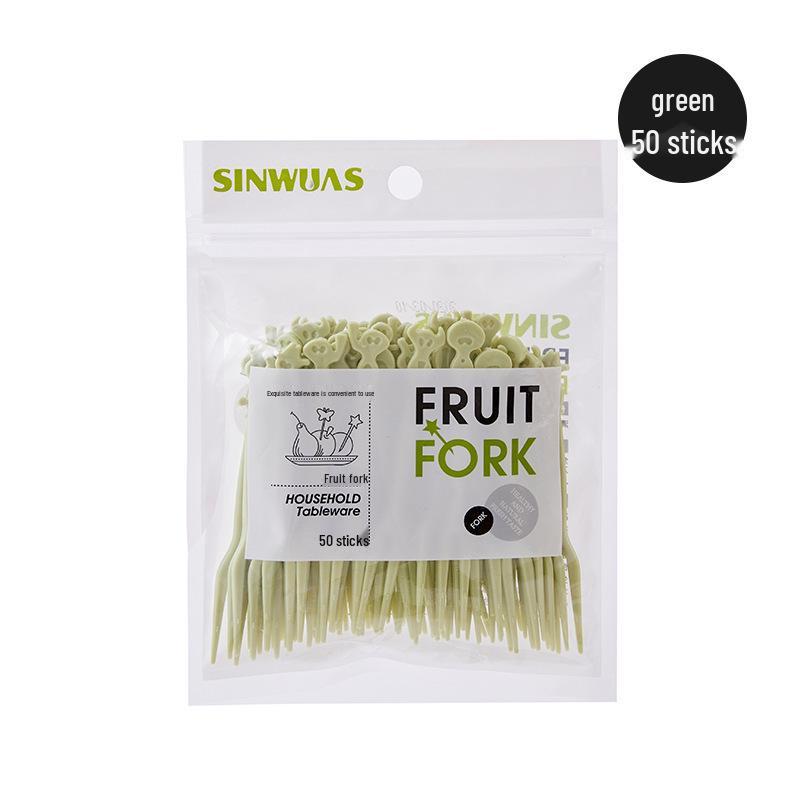 Boxed Set of Disposable Plastic Fruit and Dessert Forks
