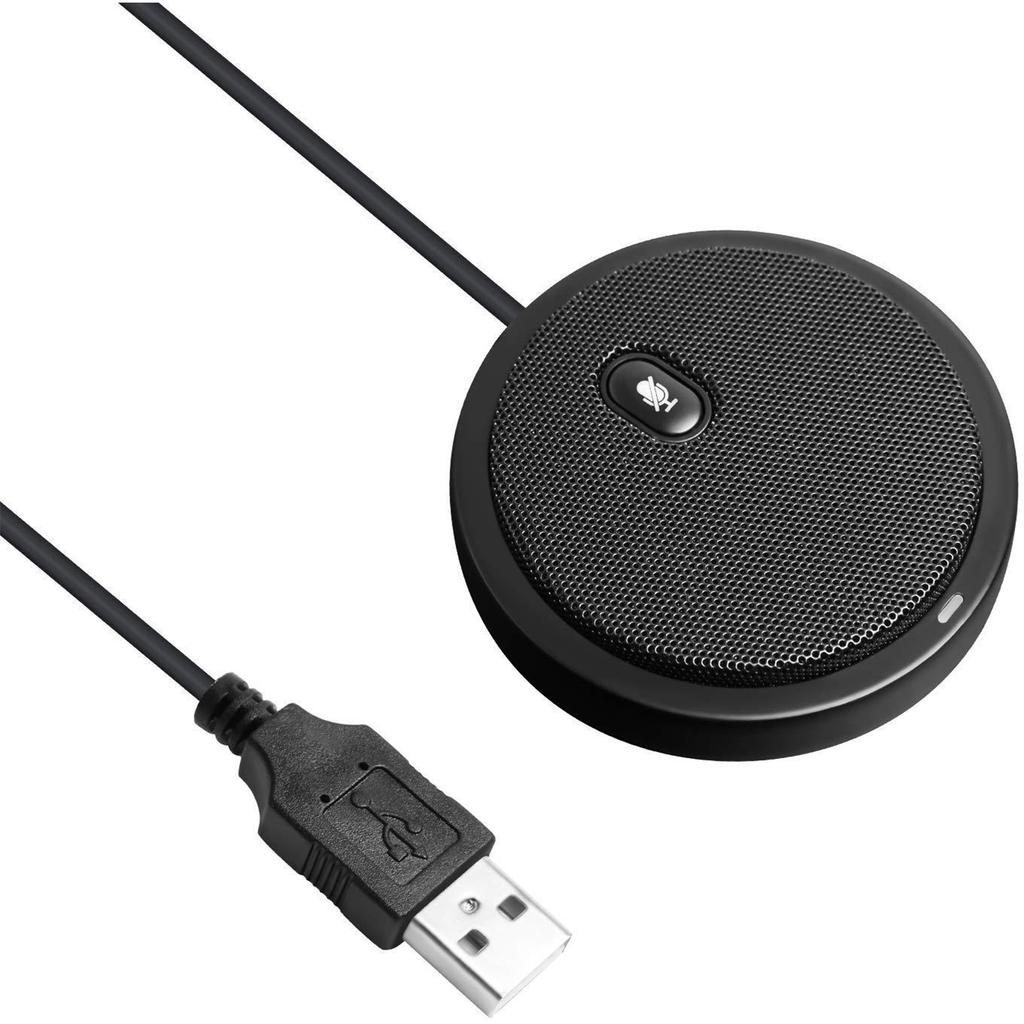 Driver-free omnidirectional microphone 360-degree pickup game voice microphone USB wired conference omnidirectional microphone