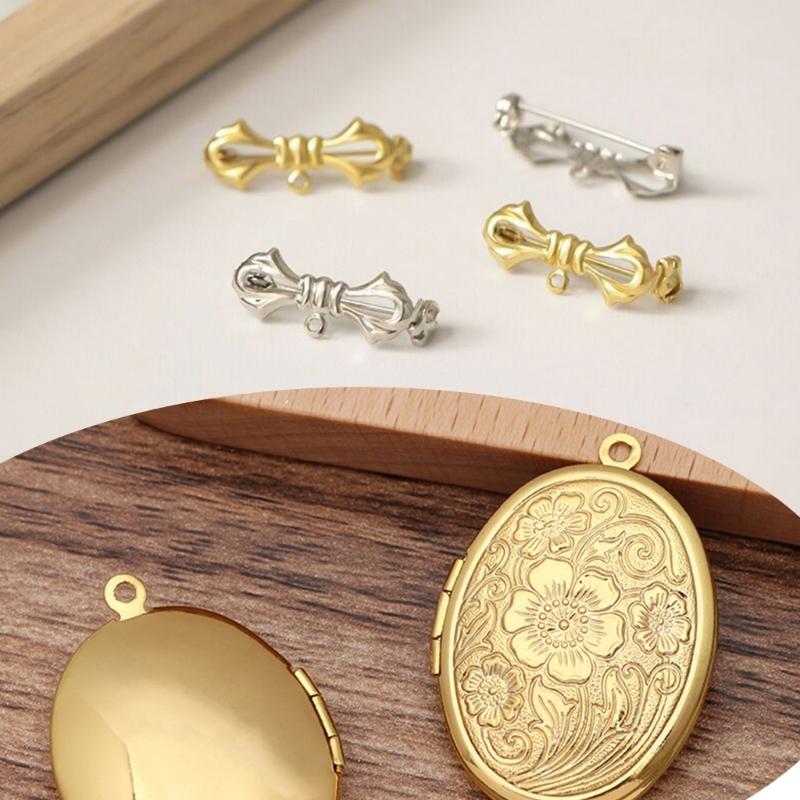 Vintage Alloy Photo Frame Charm Brooch Decorative Accessory For Clothing Bags Hats