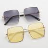 New Sunglasses Ins Style European and American Metal Sunglasses Square Sunglasses Men's and Women's Sunshade Glasses S
