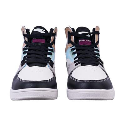 Slip Resistant Abrasion Resistant High Top Skateboard Shoes Men's White Gray Brown 112238067-4