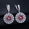 E0236 Creative Women'S Earrings, Small Fresh Zircon Flower Earrings Popular Jewelry