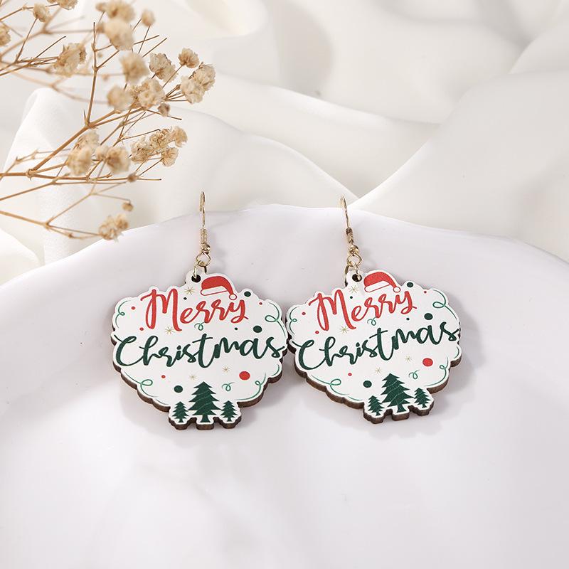 High-End Reindeer Candy Christmas Earrings for Women: Cute Cartoon Holiday Jewelry