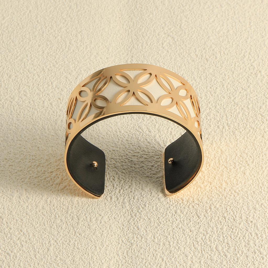 Georgette-Stil modisches Schmetterlingsmuster austauschbares doppelseitiges Leder Damen Vintage Schmuck Geschenk Eröffnungsarmband