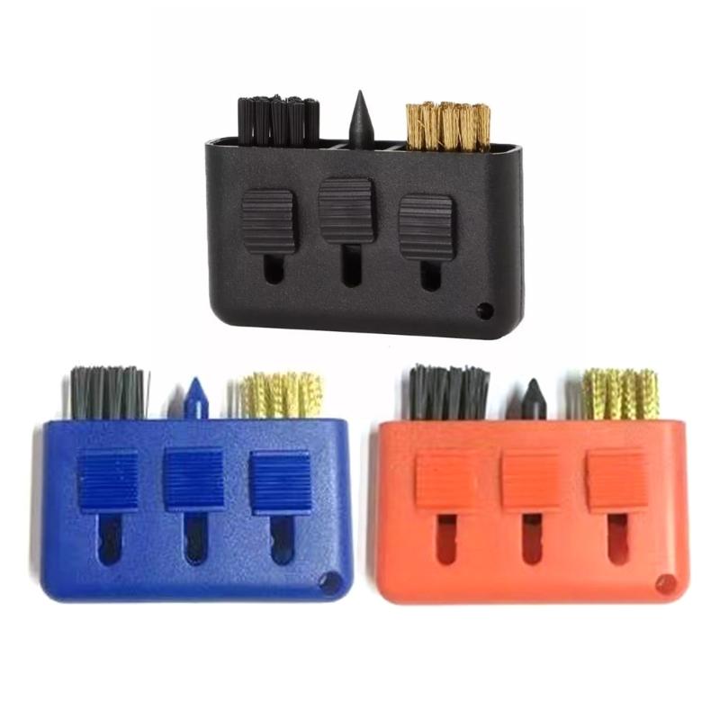 Szczotka do wózka golfowego 3 w 1 z narzędziem do ostrzenia rowków kijów golfowych Wysuwane narzędzie do czyszczenia kijów golfowych dla entuzjastów golfa