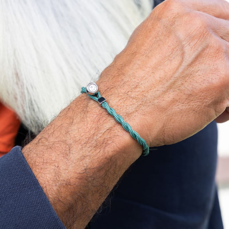 PIG & HEN Easy Ed Bracelet - Patina Green X Silver