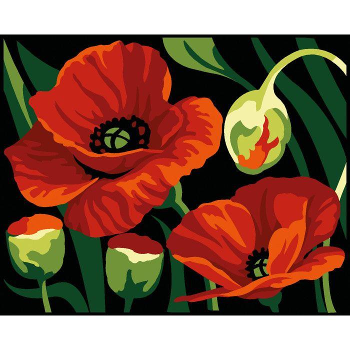 Kit Canevas Margot Coquelicots 20x25 cm