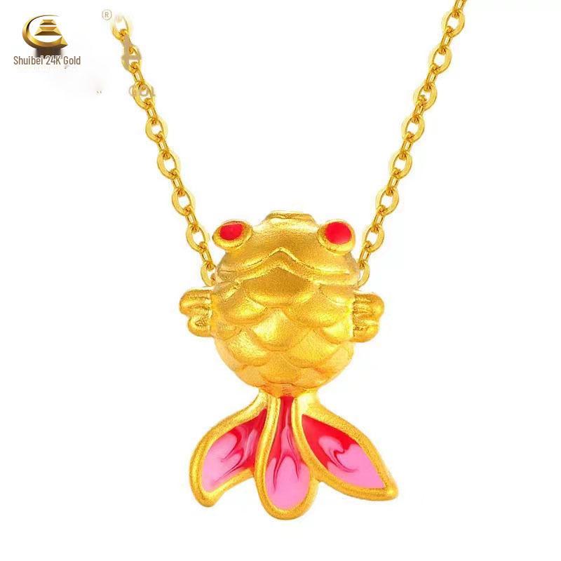 Pure Gold Slim Waist Abacus Pendant Necklace - Promotional Gift Style