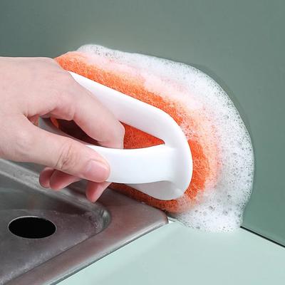 Kitchen Cleaning Brush Bathroom Toilet Glass Wall Bathtub Cleaner Sponges Scouring Brushes Ceramic Window Slot Cleaning Tools