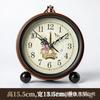 Retro small alarm clock ornament, desk clock, silent desk clock, home living room, bedroom, desktop clock, desk clock pendulum