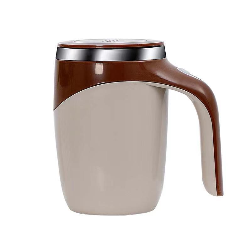 "Stainless Steel Magnetic Stirring Coffee Mug - Automatic, Rechargeable, & Convenient"