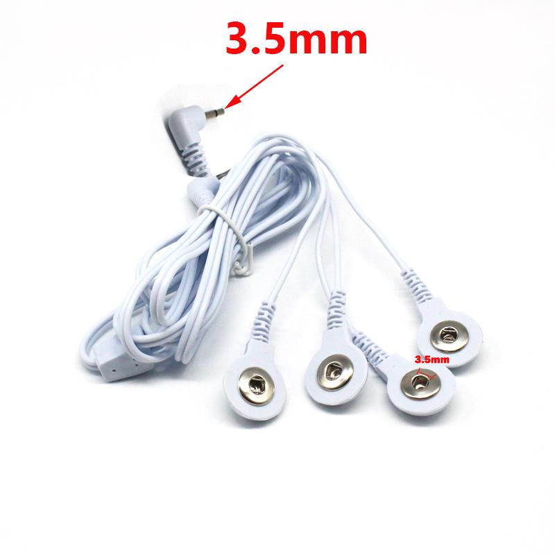 2 Way+4-Way Machine Massager Button Cable Electrode Electrode PadsStandard Connection Massage for TENS Unit Lead Wires Cables