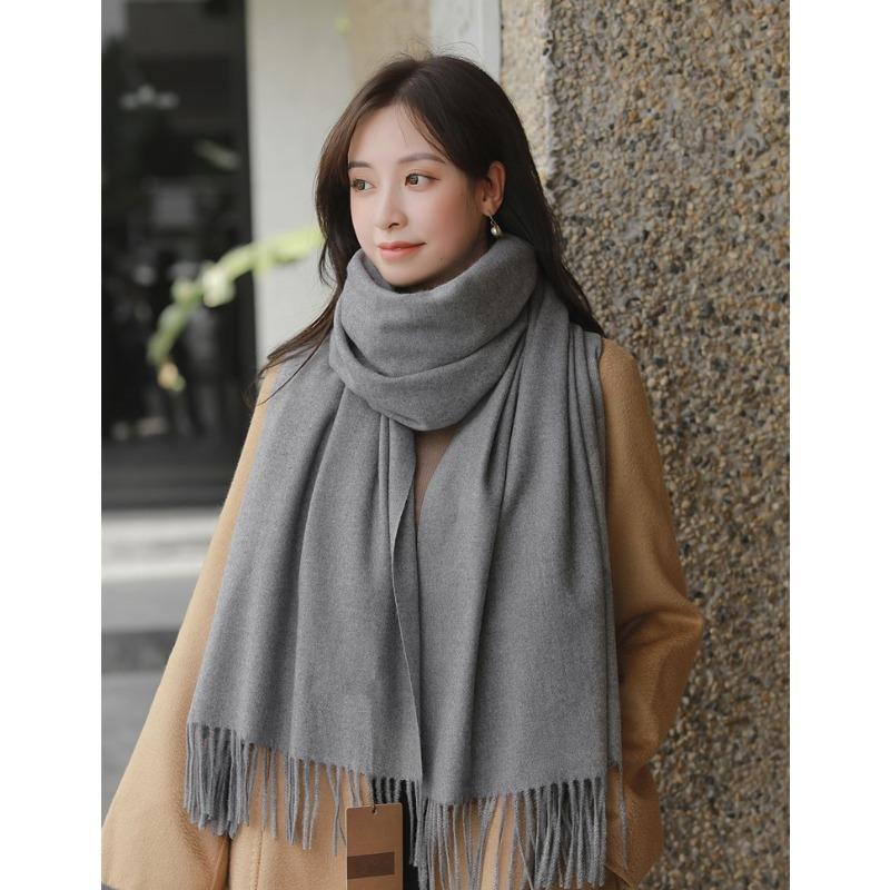 Autumn and Winter Scarf Shawl High end Versatile Solid Color Scarf for Women Autumn and Winter Warm New Imitation Cashmere Scarf