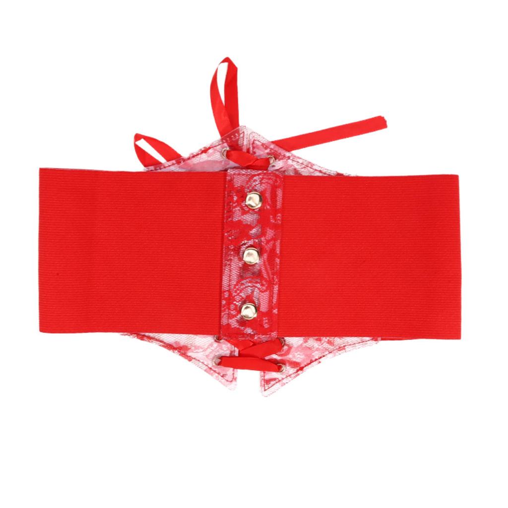 Fashionable Women Waist Corset Flower Embroidery Elastic Waistband Wide Lace Slimming Body Belts Cummerbunds
