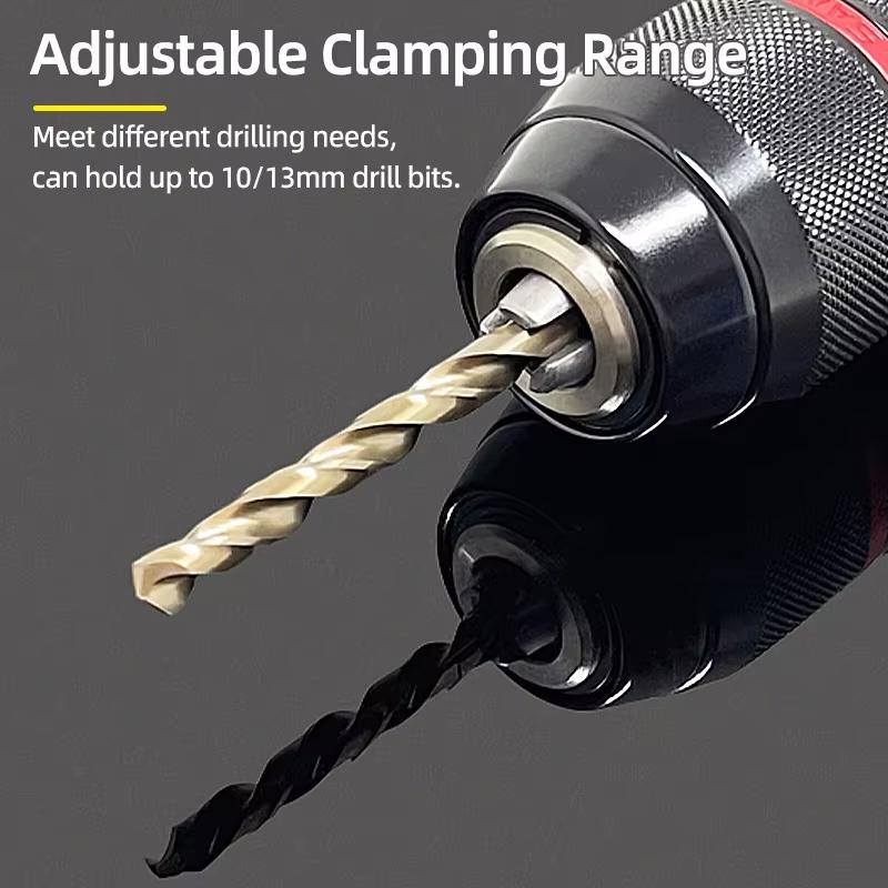 1 Set 2-13MM/1.5-10MM Quick Change 1/4" Hex Shank/SDS /1/2" Square Socket Adapter 1/2"-20UNF Drill Chuck Wrench Conversion Tools
