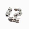 3/4/6/8/10/12mm Stainless Steel Compression Tube Fitting Straight Compression Fitting Coupler Double-Ferrule Adapter