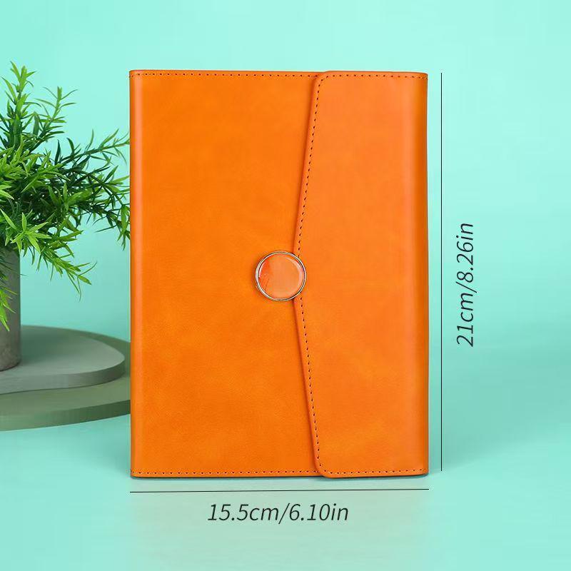 Customizable A5 PU Leather Notebook with Buckle, for Business or Diary Use - Loose-leaf Design.