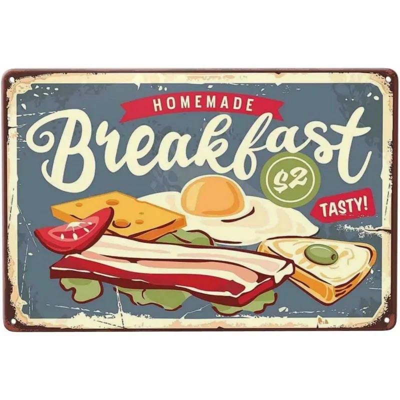 Metal Tin Signs Pizza Coffee Beer Wall Decoration Plaque Vintage Art Poster Iron Painting for Man Cave Home Cafe Garden Club