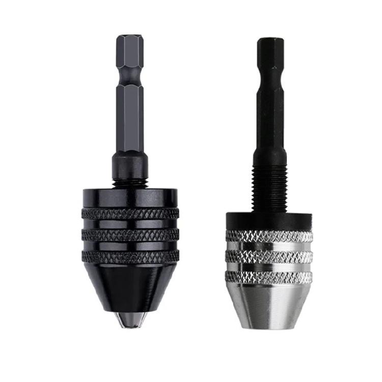 0.3 6.5mm Hexagonal Handle Three Jaw Twist Drill Chuck Quick Change Three Jaw Conversion Chuck 1PC