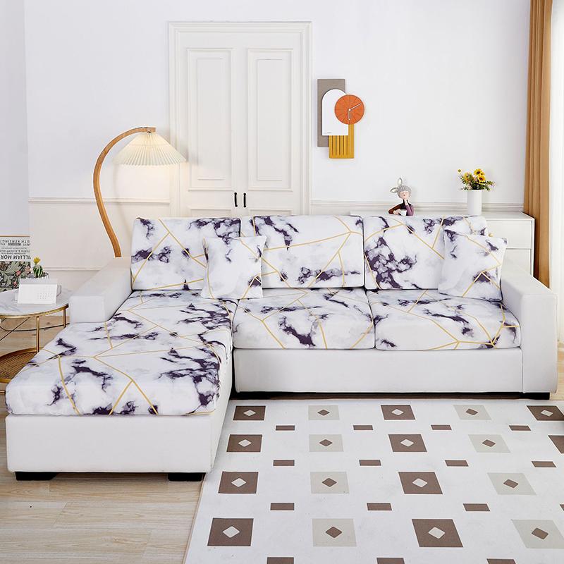 Stretch Sofa Seat Cushion Cover Furniture Protector Slipcover Sofa Covers for Living Room Soft Flexibility with Elastic Bottom