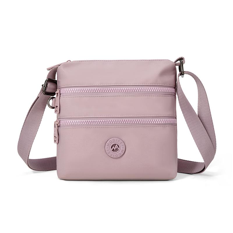 Solid Color Small Square Bag Women's Outdoor Waterproof Nylon Shoulder Crossbody Bag