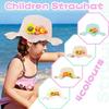 Toddler Kids Baby Girl Floral Breathable Hat Kids Strawhat Bucket Hat Cap Sunhat