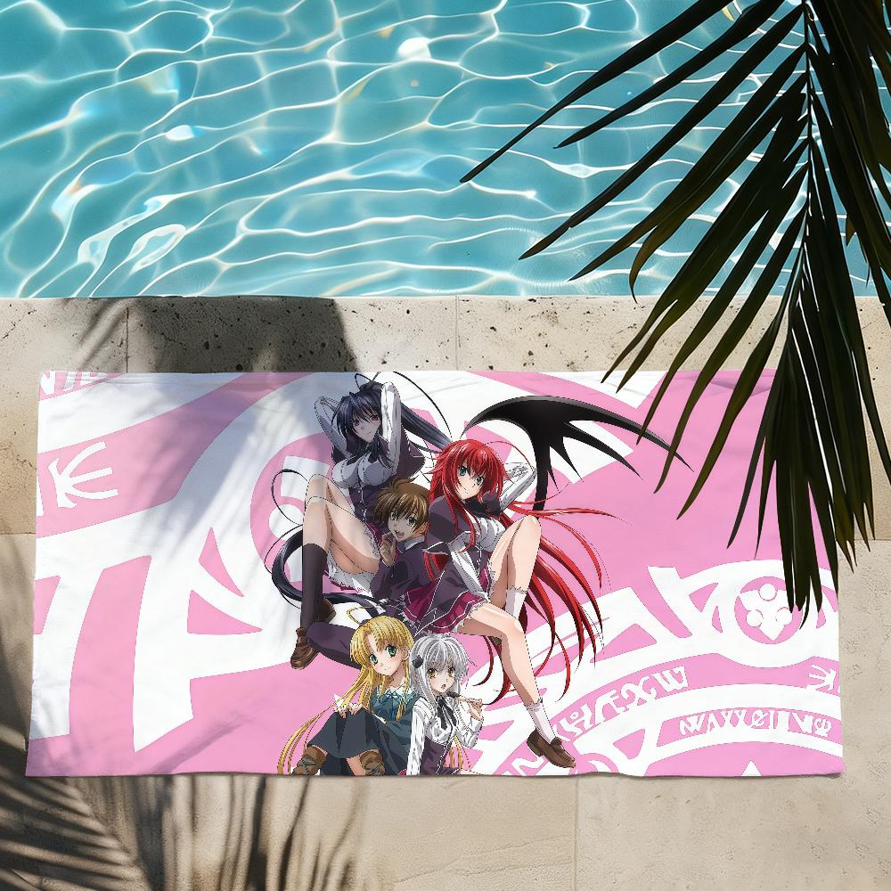 Anime High School D-dxdS Towel Soft Lightweight Anti-Sand Large Beach Towel Quick-Drying Bath Sports Family