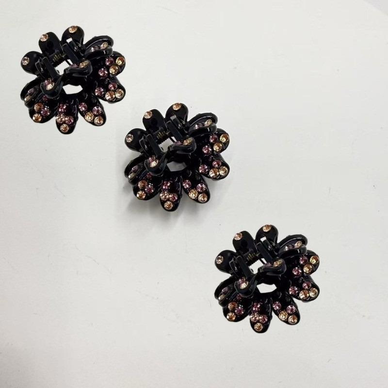 

Sweet Hairpin with Side and Top Clips for Women s Side Parting and Hair At The Back of The Head. 3pcs фіолетовий/шампанського