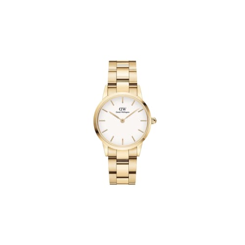[Official Shop/2-Year Warranty/Official Import] Daniel Wellington DW Women's Iconic Link 32 G White Watch, Stylish Metal Gold Watch, Perfect Gift for
